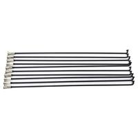 GiereR Cycling Spokes Electric Bicycle 12G Stainless Steel Spokes Caliber 2.5mm Length 117-256mm Spokes Steel With Matching Nuts Nipples 10 Pcs/lot (Color : 217mm 10 Pcs)
