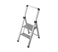 GIERRE BS200 SLIMSTEP 2 Step Aluminium High Parapet Stool | Ultra Slim Ladder Th