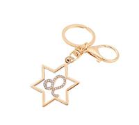 Gierzijia Alloy Rhinestones Zodiac Keychain for Women, 12 Constellation Sign Key Ring Accessories Bag Charms, Leo, One Size