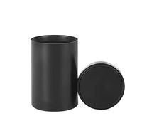 Gierzijia Seal Tea Canisters, Color Titanium Aluminum Alloy Round Tea Tins, Mini Portable Sealed Jar for Coffee Tea Candy Storage Loose Leaf Tea Tin Containers Storage (Black, 140ML)