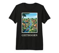 Giethoorn Netherlands Canal Village Travel Art Premium T-Shirt