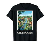 Giethoorn Netherlands Canal Village Travel Art T-Shirt