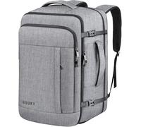 Gieury 55L Carry On Backpack, Extra Large Travel Backpack for Men & Women, Expandable Big Capacity For Airplanes, Travel Gifts for Men Women, Fits 18.4 Inch Laptop, Luggage Suitcase Daypack Bag, Grey