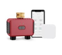 GIEX Wi-Fi 2-Zone Watering Timer, Smart Garden Irrigation Controller for Hoses, Compatible with TUYA APP and Smart Life (ZIGBEE Watering Timer + Gateway)