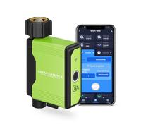 GIEX ZIGBEE Sprinkler Timer GX-02,Built-in Flow Meter, Smart Irrigation Garden Hose Watering Controller Work with TUYA APP and Smart Life APP