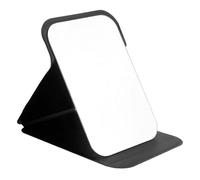 GifBasg 16.5x11cm Portable Folding Makeup Mirror, Small PortableTravel Mirrors Folding, Super HD Compact Free-Standing Vanity Mirror with Black PU Leather Case, For Effortless Makeup Application
