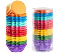 Gifbera Colourful Cupcake Cases 400pcs Muffin Cases for Baking Paper Cup Cake Cases for Baking Cups Bun Cases Greaseproof Cupcake Cups, 8 Colors, for Birthdays, Parties, Weddings Decorations