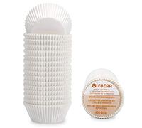 Gifbera Cupcake Cases White 400pcs Muffin Cases Paper Cupcake Cases Cup Cake Cases for Baking Cups Bun Cases Greaseproof Cupcake Cups for Birthdays, Parties, Coronation, Weddings Decorations