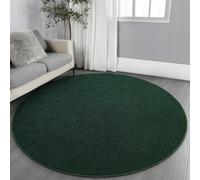 Gifeas Ultra Soft Round Area Rugs for Living Room Bedroom, 6x6 Feet Deep Green Thickened Memory Foam Modern Indoor Circle Carpets, Non-Slip Comfy Circular Rug for Boys Girls Nursery Room Home Decor