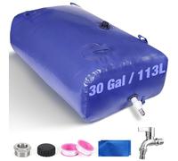 Gifeerory RV Water Tank 30 gal /113 L Collapsible Portable Water Storage Bladder, Storage Containers for Camping, Drought Resistance, Emergency Water, Fire Prevention