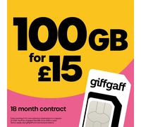 giffgaff 100 GB 18 month good contract SIM card