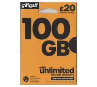 giffgaff £20 for 100GB Internet Data with unlimited UK calls and texts
