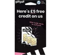 Giffgaff Nano Micro Standard SIM Pay As You Go £5 Bonus Credit