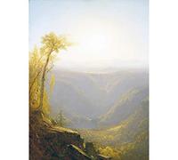 Gifford Gorge In The Mountains Painting Large Wall Art Print Canvas Premium Mural
