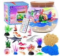 Gifmore Ocean Terrarium Kit for Kids with LED Night Light & Remote Control, Ocean Toys & Arts and Crafts for Girls & Boys Ages 4-12, Creative Birthday Christmas Gifts for Kids