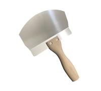 GIFRAN Stainless Steel Barrel Scraper Putty Knife Wallpaper Scraper Paint Spackling Knives Curved Shovel Holder Mud Shovel Ash Feeding Artifact (Size : S)