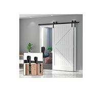 GIFSIN 12FT/366cm Sliding Barn Door Kit - Hardware for Double Door - Max Width 183cm