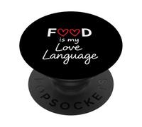 Gift 4 Foodie Food is My Love Language Food Lover Chef Cook PopSockets Adhesive PopGrip