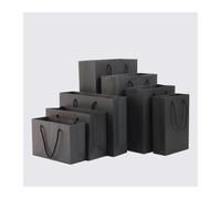 Gift Bag 10/20/30pcs Black Gift Bags | For Wedding Birthday Baptism Party Gifts Package Bag Handbag(Black,H-19x6x13cm,30pcs)