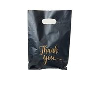 Gift Bag 30/20/10pcs Gift Packaging Bags | 6 Size Handbags Thank You Plastic Shopping Tote Wedding Birthday Bag Flat Pockets(Gold,10Pcs,15x20cm)