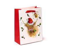 Gift Bag (Medium) - Jan Pashley Christmas Highland Coo Christmas