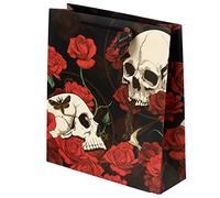 Gift Bag - Skulls and Roses - Red Roses - XL