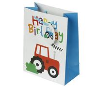 Gift Bag - Tractors - Happy Birthday - M