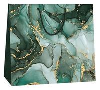 Gift Bags, Simple Clothing Shop Skincare Products Large Gift Giving Commuter Tote Paper Bags(Green)