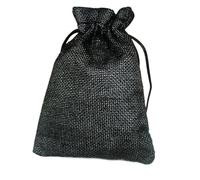Gift Bags Small, Birthday Bags for Presents 100 Pcs/lot Pink Mini Jute Pouch Linen Drawstring Small Gift Packaging Bag Wedding Jewelry Packing (7x9 Cm)(Black)