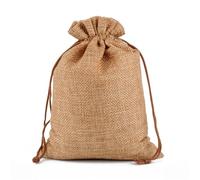 Gift Bags Small, Birthday Bags for Presents 2-10Pcs Jute Drawstring Natural Burlap Bag Gift Bags Multi Size Jewelry Packaging Wedding Diy Customizable Logo(Light coffee,10Pcs 7X9CM)