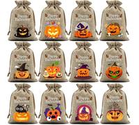 Gift Bags Small, Birthday Bags for Presents 2025 New Halloween Packaging Bag Drawstring Burlap Jute Gift DIY Wedding Favor For Candy Chocolate Jewery(Gold,3pcs)