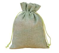 Gift Bags Small, Birthday Bags for Presents 50pcs Burlap Gift Bags With Drawstring Colored Small Jute For Christmas Wedding Party Favor Jewelry Candy Pouches(Light green,10x14CM)