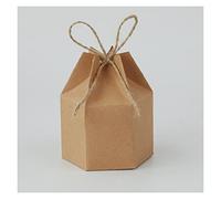 Gift Bags Small, Birthday Bags for Presents 50pcs Hexagon Candy Gift Box Kraft White Wedding Boxes Pie Party Bag Cardboard Bags(Hexagon kraft new,50pcs)