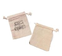 Gift Bags Small, Birthday Bags for Presents Quality Jute Drawstring Sack Bag Print For Jewelry Gift Dust Pouch Eco-Friendly Packaging(300pcs with logo,3x4inch)