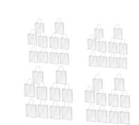 Gift Bags with Clear Window 40/50/60PCS Reusable Clear PVC Plastic Tote Bag With Handle Beautiful Gift For Wedding Party Birthday Packaging Bags(40PCS,25x15x7cm)