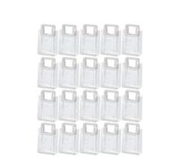 Gift Bags with Clear Window,Gift Boxes Paper Bags 10/20/30pcs Clear Gift Bags Waterproof Wrap With White Leather Handles Durable Birthday(20PCS,28x25x15cm)