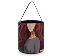 Gift Bags with Handle Tote Candy Bags Portable Gift Bucket Beautifully A Girl Who Loves Cats Printed Candy Bag Candy Basket Tote