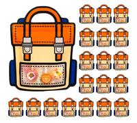 Gift Bags with Handles 20Pcs Backpack Design Small Gift Satchels Ziplock Goodie Pouches with Visual Window Standing Party Favor Bags for Festival Birthday