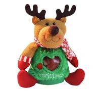 Gift Bags, with Holiday-Themed Patterns, Cloth, Christmas Zipper Gift Bags, Cartoon Doll Bag with Santa Snowman Style, Festive, for Christmas Parties, School Events, Stocking Stuffers