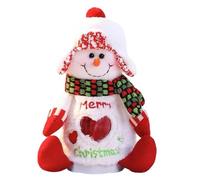 Gift Bags, with Holiday-Themed Patterns, Cloth, Christmas Zipper Gift Bags, Cartoon Doll Bag with Santa Snowman Style, Festive, for Christmas Parties, School Events, Stocking Stuffers