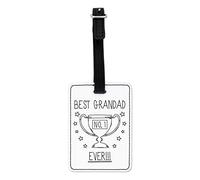 Gift Base Best Grandad Ever No.1 Trophy Visual Luggage Tag with Black Strap