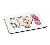 Gift Base Beware Crazy Rabbit Girl PC Computer Mouse Mat Pad