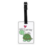 Gift Base Crazy Tortoise Lady Visual Luggage Tag with Black Strap