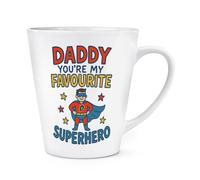 Gift Base Daddy You're My Favourite Superhero Dad Cape 12oz Latte Mug Cup
