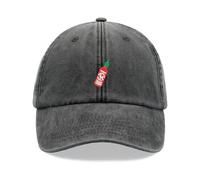 Gift Base Hot Sauce Chilli Bottle Baseball Cap Vintage Washed Unisex Dad Hat Adjustable Black