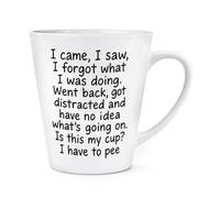 Gift Base I Came I Saw I Forgot What I was Doing Went Back Got Distracted 12oz Latte Mug Cup