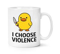Gift Base I Choose Violence Duck Meme 10oz Mug Cup