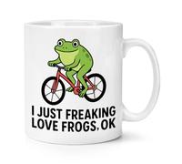 Gift Base I Just Freaking Love Frogs, Ok 10oz Mug Cup