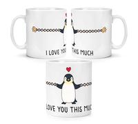 Gift Base I Love You This Much Penguin Extendable Arms 10oz Mug Cup