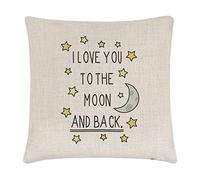 Gift Base I Love You To The Moon And Back Linen Cushion Cover